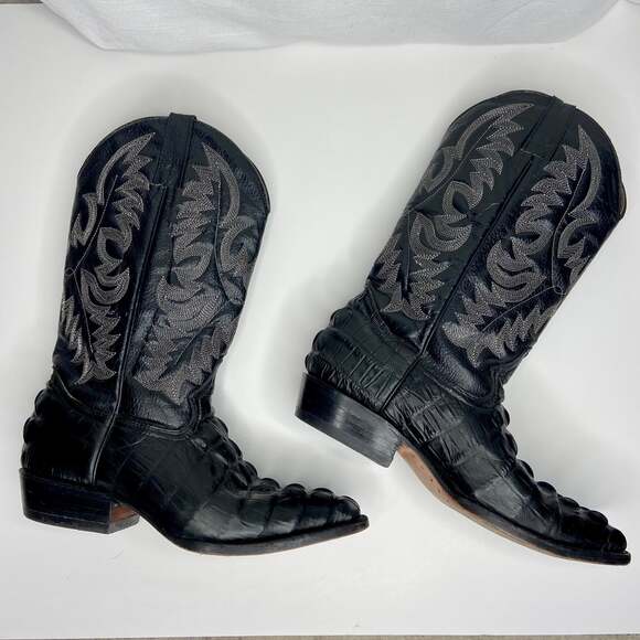 Vintage La Cabaña West Cowhide Vaqueros Boots - Picture 8 of 12